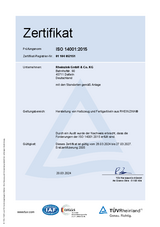 Zertifikat DIN EN ISO 14001