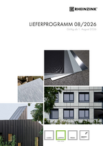 RHEINZINK-Lieferprogramm