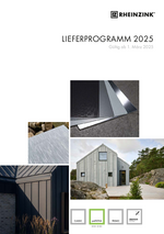 RHEINZINK-Lieferprogramm