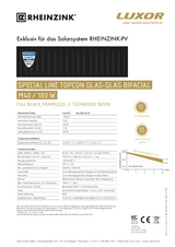 Datenblatt RHEINZINK-PV-Modul M40-180W